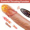 Spina anale con vibratore realistico per vibratore con 9 vibrazioni e 9 modalità telescopiche per donna, giocattolo sessuale con aspirazione per silicone liquido Paly a mani libere