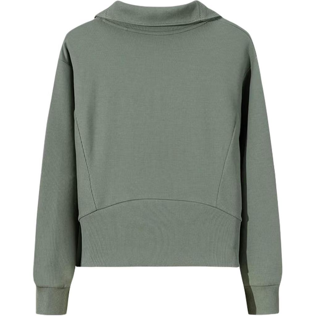 Anta Trainingsserie Einfarbig Bequem Atmungsaktiv Vielseitig Rollkragen Locker Sweatshirt Damen Sweatshirt Frucht-Tee-Grün 162447730S-4