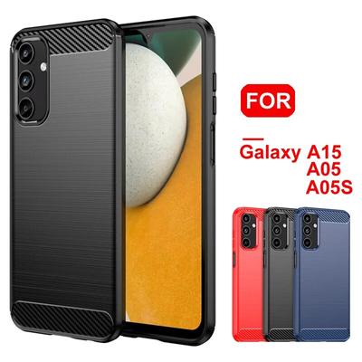 Carbon Fiber Case for Samsung Galaxy A15 A25 A05 A05S Soft Silicone Phone Back Cover For Galaxy A05 Shockproof Funda