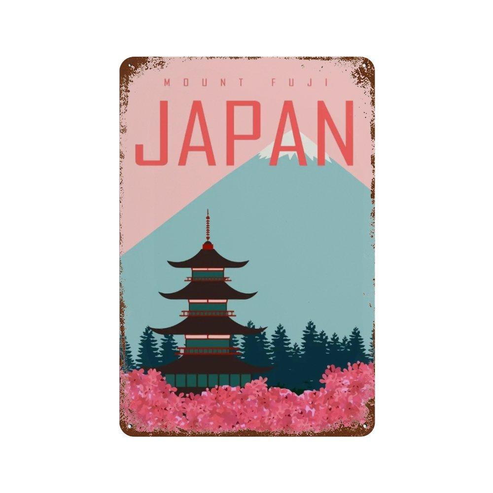 Vintage Japan Art Metal Tin Sign Yayoi Kusama Poster Plaque Katsushika Hokusai Wall Art for Room Club Man Cave Bar Home Decor