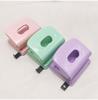 Effort-Saving Double-Hole Loose-Leaf Binder Punch with Ruler - Macaron Colors, Metal Office Tool