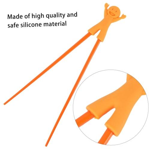 Mikinona 4-Pair Beginner's Cartoon Design Training Chopsticks Set for Kids, Smooth Material for Babies, Helps Children Gain Independence and Enjoys a