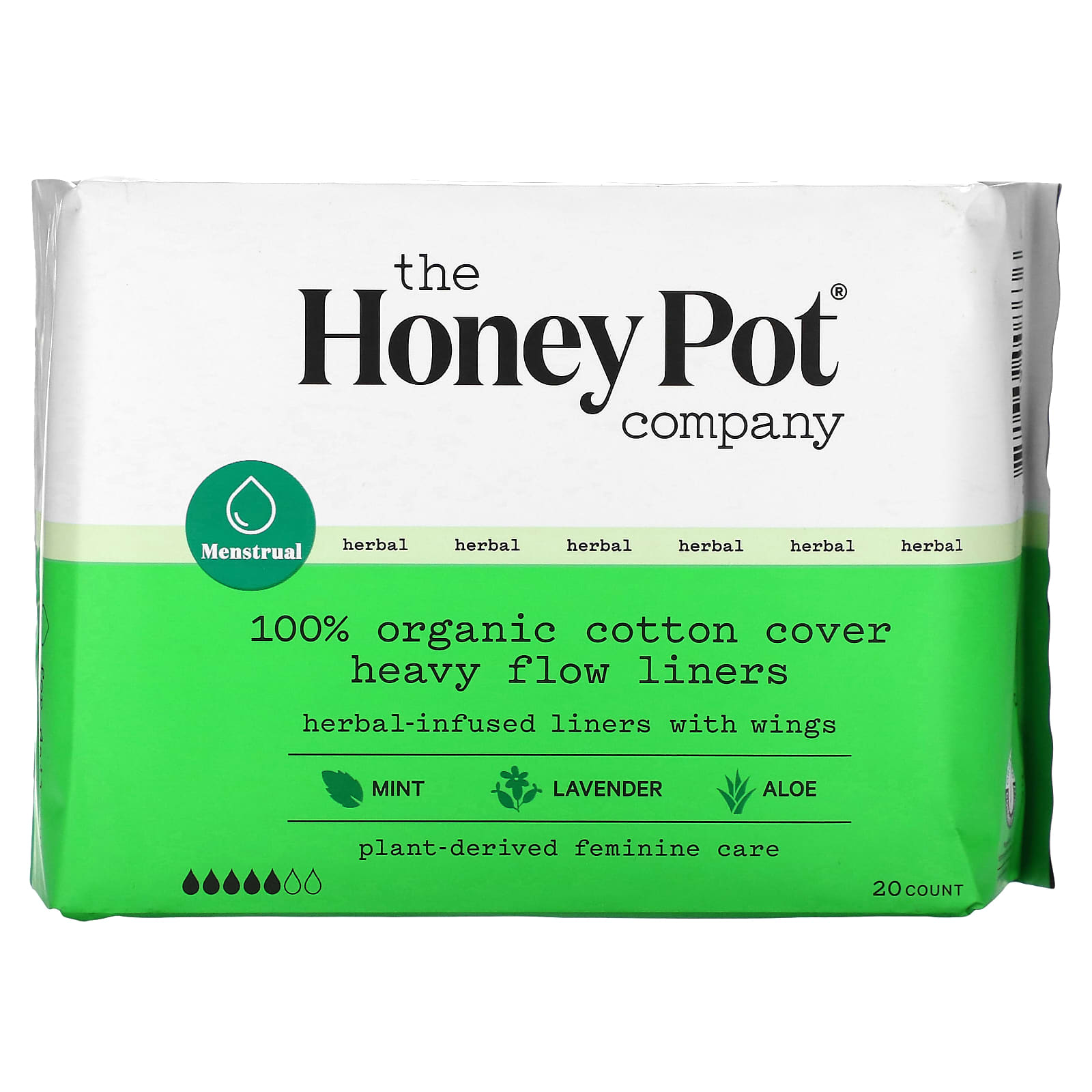 

The Honey Pot Company, чехол из 100% органического хлопка, плотная подкладка, 20 штук