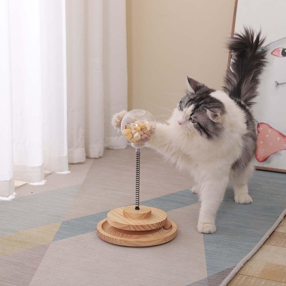Kitten Boring Tease Indoor Play Chasing Pet Puzzle Toys Cat Toy Tumbler Swing Toy Pet Snack Feeder