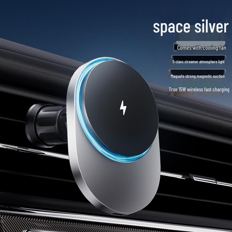 Qi2 Magnetic Wireless Car Charging Mount for Apple MagSafe - Phone Holder with Heat Dissipation
