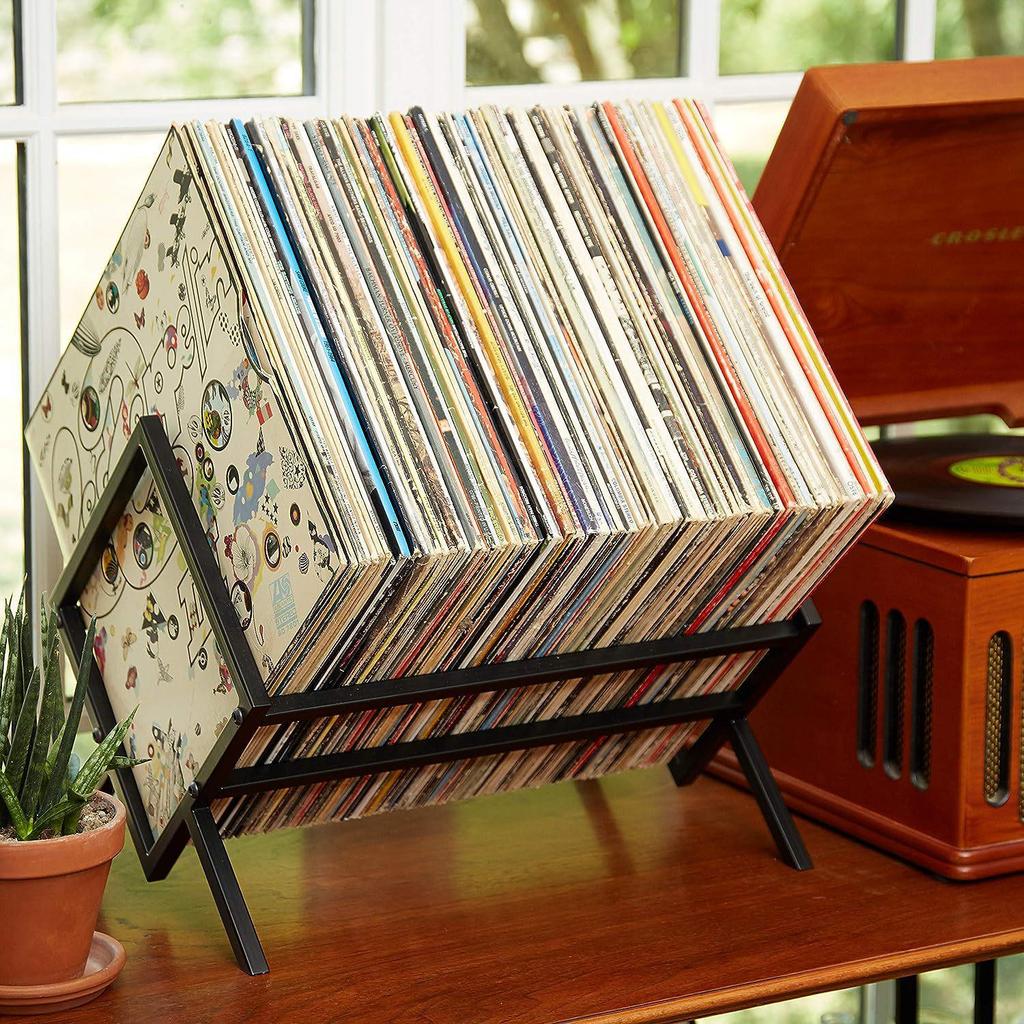 Libreria da scrivania creativa in metallo e portadischi/CD