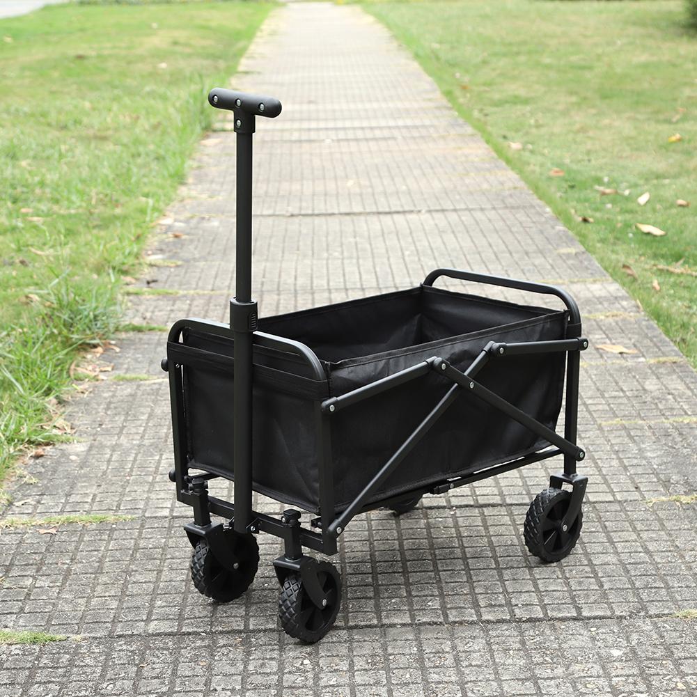 60KG Outdoor Camping Cart Portable Folding Wagon Collapsible Utility Beach Cart Ourdoor Trolley Portable Garden Camping Cart