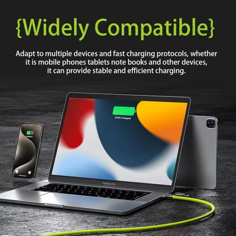 4-in-1 Kirsite Cable 240W Super Fast Charging Multiple Functions for iPhone8-16 ProMax iPad Notebook Tablet Mobile Phone Samsung