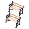 2PCS Miniature Park Chairs Model Furniture Figurine For 1/12 Doll House Decoration Garden Scene Display Accessories