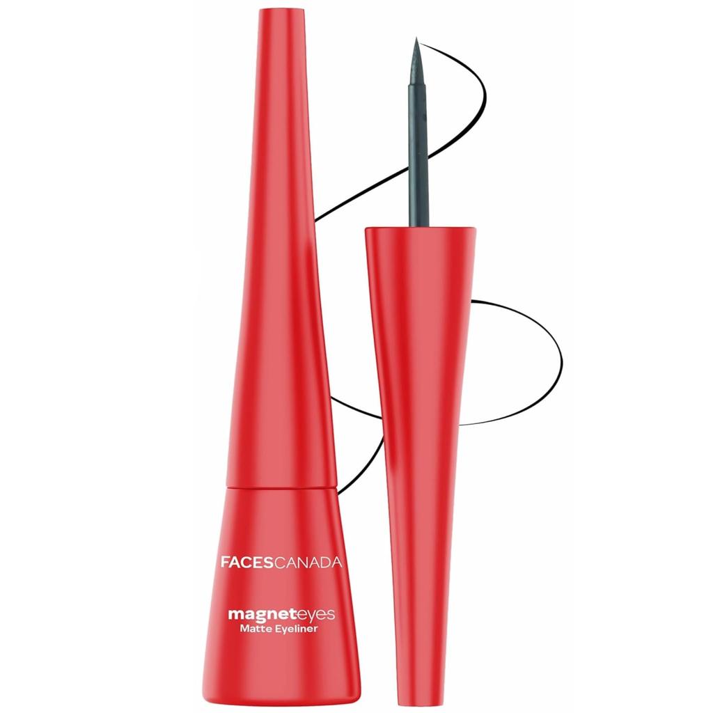 FACES CANADA Magneteyes Eyeliner - Black, 4.5ml | Intense Matte Finish | Quick Drying | 24HR Long Lasting | Fine Tip For Precise Smooth Applicati