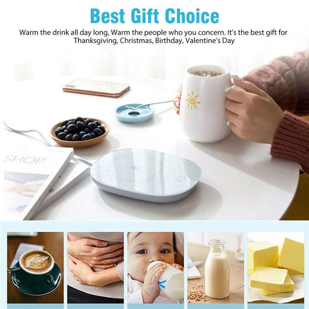Office Home Electric Warmer Heater Tray Mat Mug Tray Coffee Cup Warmer Pad Gravity Sensor Pad