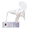 Modern LED Ceiling Fan E27 Base/USB Indoor Ceiling Fan Light Hose Extender Light Bulb Fan with Socket for Bedroom Living Room