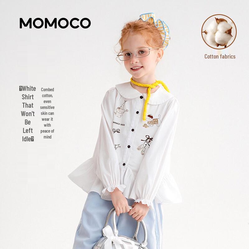MOMOCO Girls  Cotton Long Sleeve Blouse 130