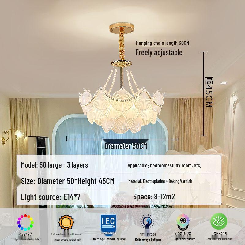 Modern French Crystal Pearl Chandelier for Living Room and Dining Room
