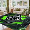 Borussia Mönchengladbach Design Crystal Velvet Rug Soft Decorative Mat for Bedroom Entrance