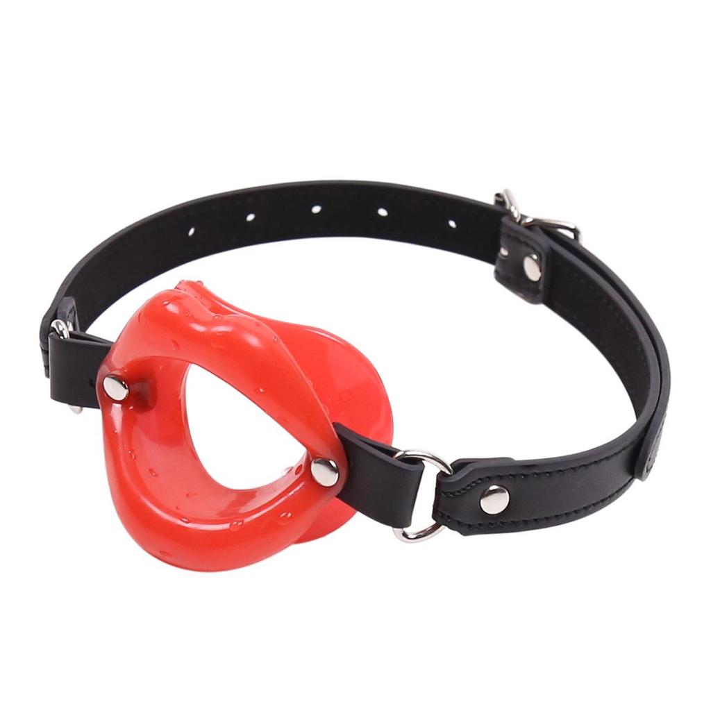 Emiv Women's Leather Gag Mouthpiece Open Lips Corrector Erotic Toy