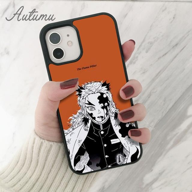 Rengoku Kyoujurou Demon Slayer Phone Case for iPhone 11 12 13 14 Pro Max Mini XR XS SE 2020 6 7 8 Plus Samsung S21 S22 Shell