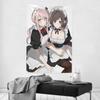 Maid Girl Cute Anime Tapestry Room Decor Wall Cloth Party Hanging Background Room Decor Baby Room