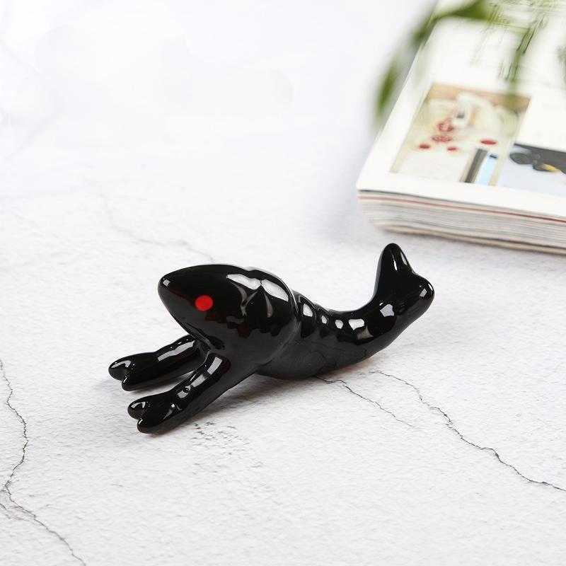 Cute Crayfish Shaped Ceramic Chopstick Rest Cute Animal Tableware Holder Pen Rack For Kitchen Hotel Restaurant Table Decoration