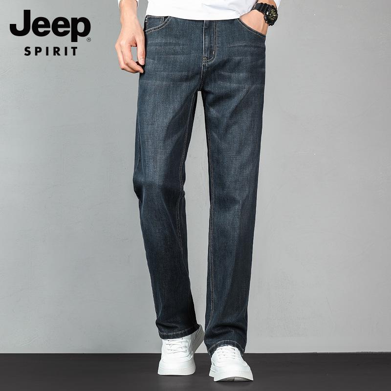 

Men s Autumn/Winter Straight-Leg Stretch Jeans - Casual Loose Fit 8077 34
