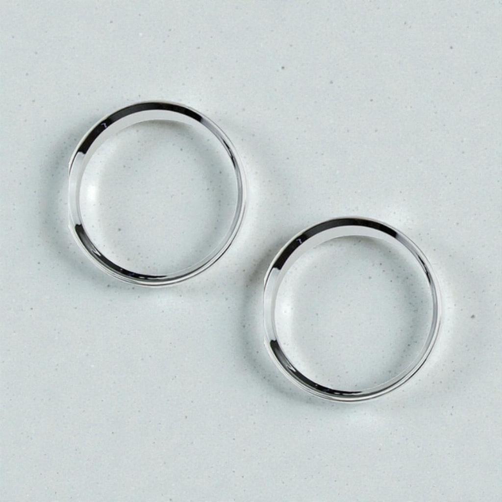 2pcs Chrome Dashboard Dial Gauge Rings Bezel Trim For BMW M3 E90 E91 E92 E93