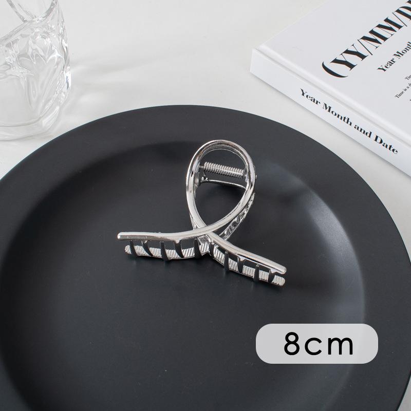 Metal Large Silver Luxury Solid Colors Hair Claws Grab Butterfly Elegant Vintage Headband Hair Clips for Women