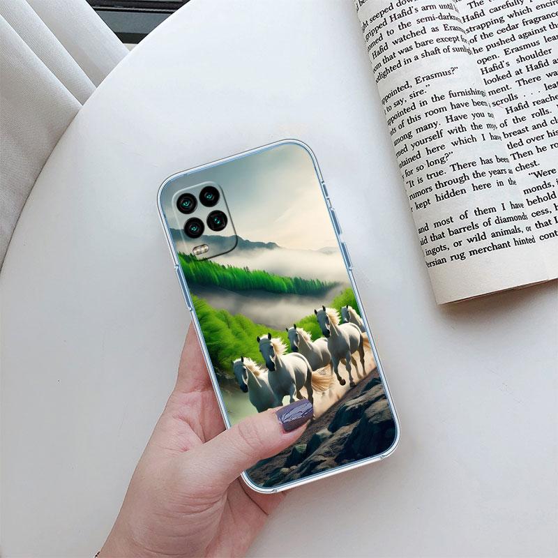 Fine Horse Transparent Phone Case for Motorola Moto Edge Plus G200 G23 E13 E15 E20 E30 G62 G71 G72 G75 G24 G15 Power