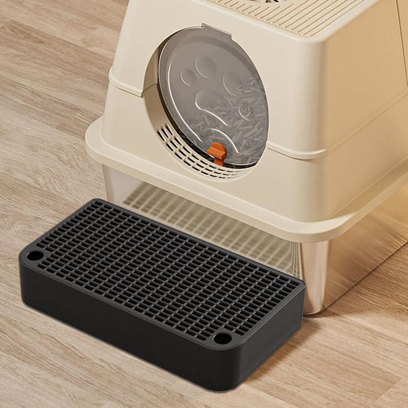 Litter Box Step Cat Litter Station with Filter Function Waterproof Home Kitten Toilet Ramp Pedal for Pet Bunny Animal