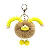 Schoolbag Accessories Sausage Mouth Creature Plush Keychain, Cartoon Fuzzy Ball Keyring Pendant, Stuffed Doll Toy Decorative Keychain for Handbags