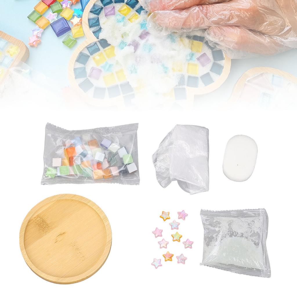 Coaster Materials Kit Mosaic Coaster Making Kit Craft Supplies for Home Decor Gift