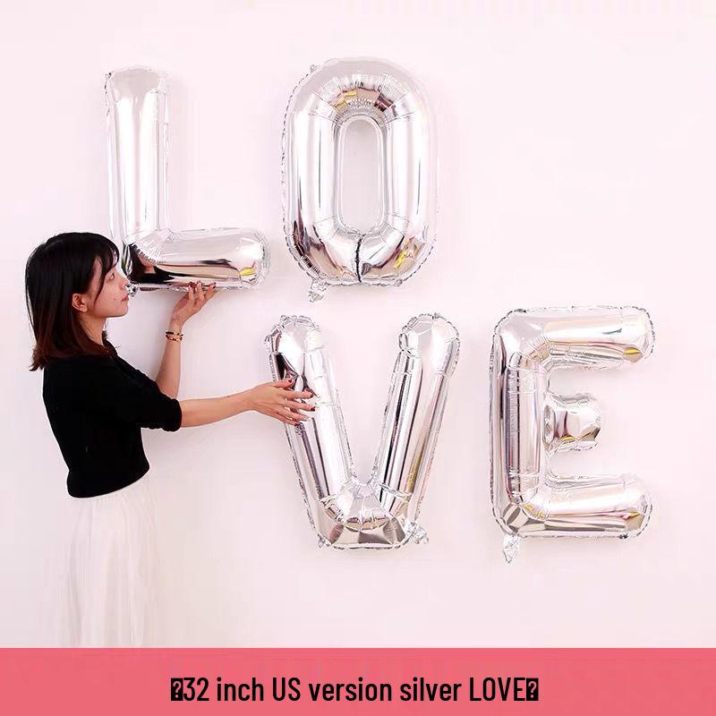 Romantic LOVE Balloon Set for Proposal, Birthday, or Wedding Room Decoration
