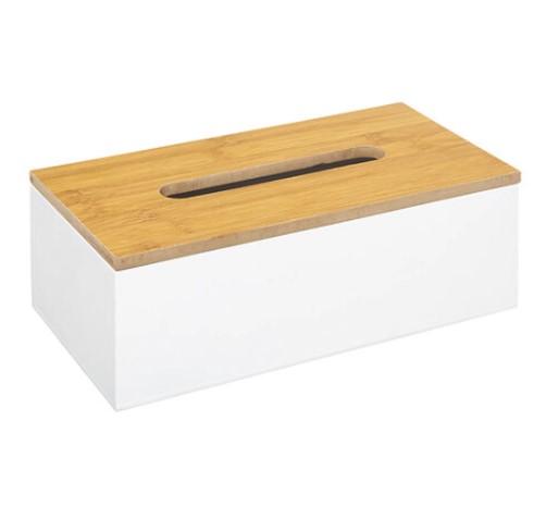 White tissue dispenser. Plastic tissue dispenser.