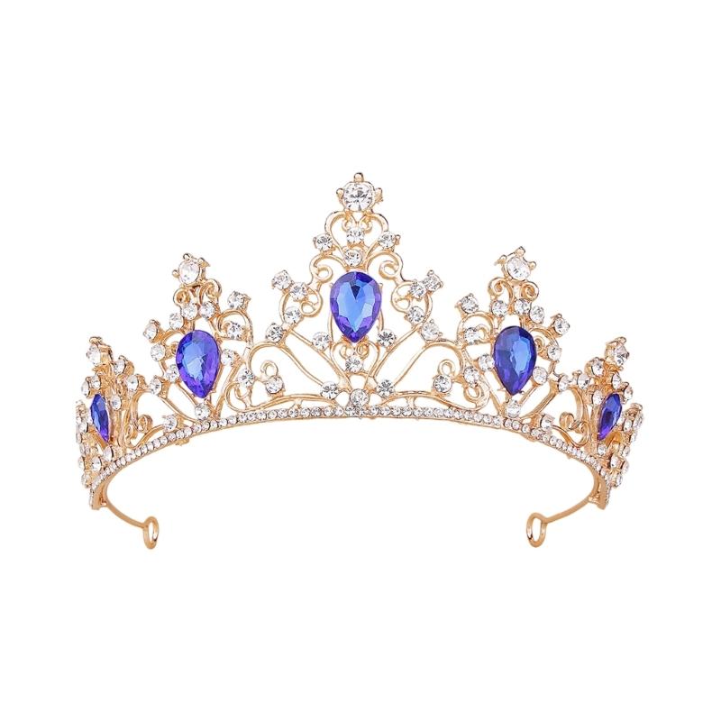 

Elegant Rhinestones Bridal Crowns Shimmering Headpiece Wedding Tiaras For Bride Ceremony Photography Hair Accessories
