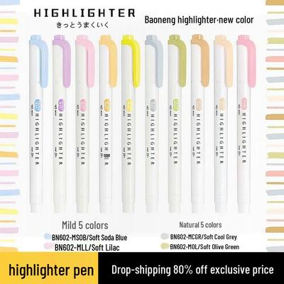Dual-Ended Non-Smearing Highlighter: Eye-Friendly Note-Taking Marker for Students