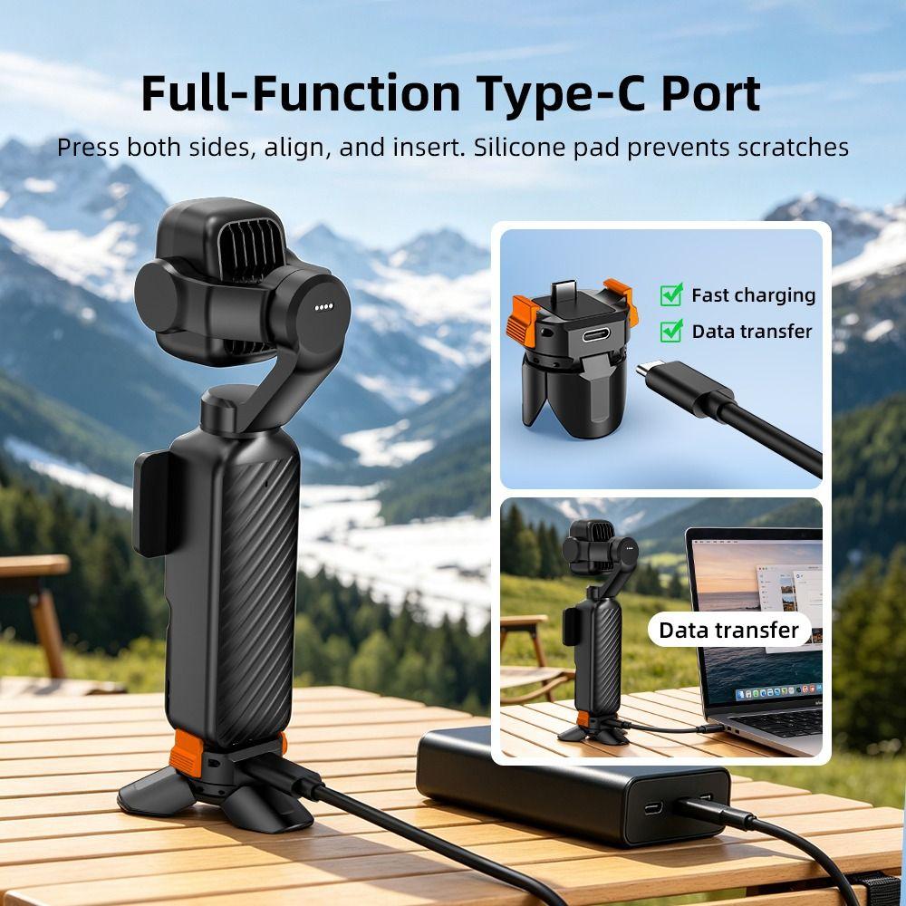 Mini Charging Desktop Tripod Charger Base Stand for DJI Osmo Pocket 4P/4/3 Camera Accessories