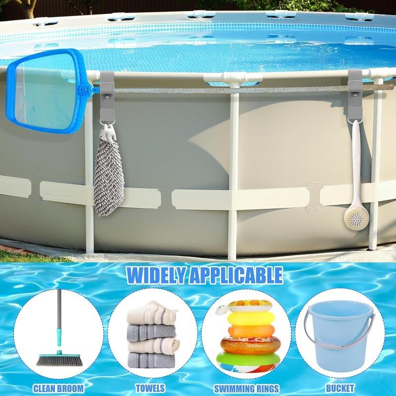 Swimming Pool Filter Pump 1.5m Hose, Pool Hooks for Poles Adjustabl Pool Pole Hanger for Above Ground Pools SAccessories