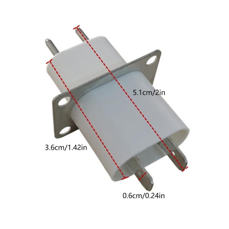 10 KS 4kolíkové patice pro magnetron Mikrovlnná trouba Konektory zástrčky pro magnetron Nezbytná náhrada pro mikrovlnnou troubu