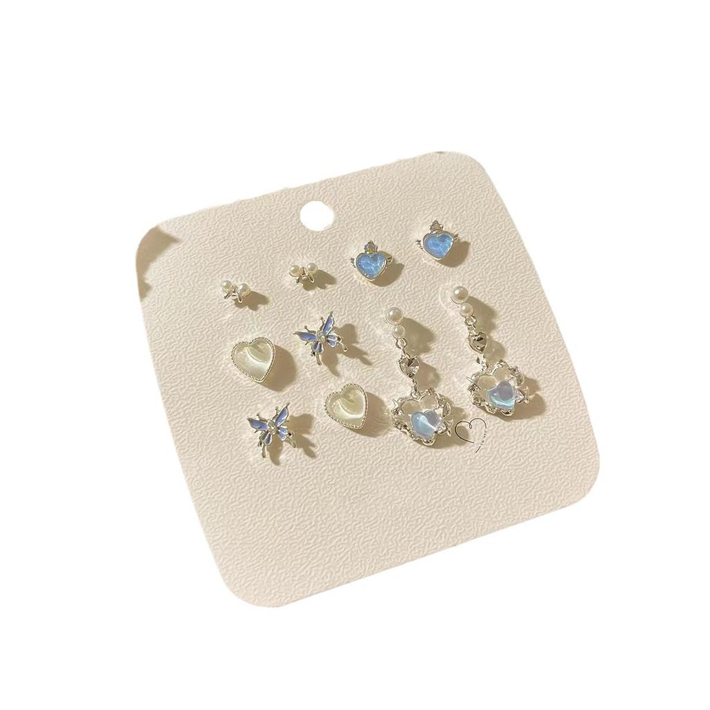 Sweet And Cool Aurora Love Suit Stud Earrings Femininity Versatile Earrings Simple And Small Exquisite Pendant Earrings