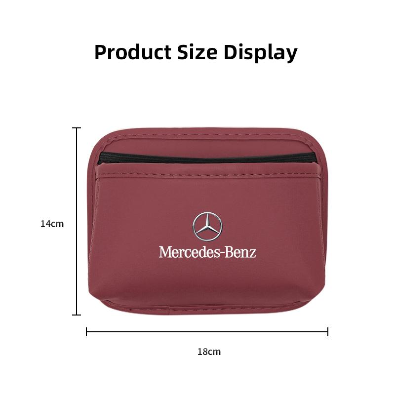 VFO1 Multi-functional Car Storage Box For Benz AMG A/B/C/E/S Class W203 W220 W211 Holder Leather Auto Door Side Case Backseat Bag