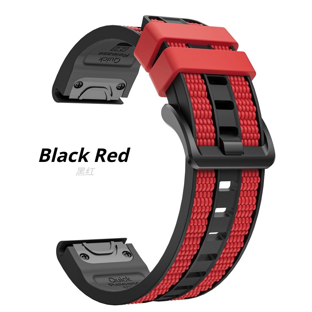 QuickFit 22mm 26mm Two-tone Sports Silicone Watch Band For Garmin Fenix 8 Pro 51mm 47mm E 7 7X 6 6X/Epix Gen 2 Strap Bracelet