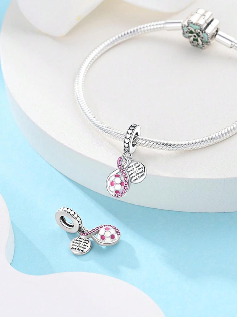 Pink Dragonfly Lily Of The Valley Beads Charm Copper Plated Fit Charms Copperoriginal Bracelet For Jewelry Making Diy Charm