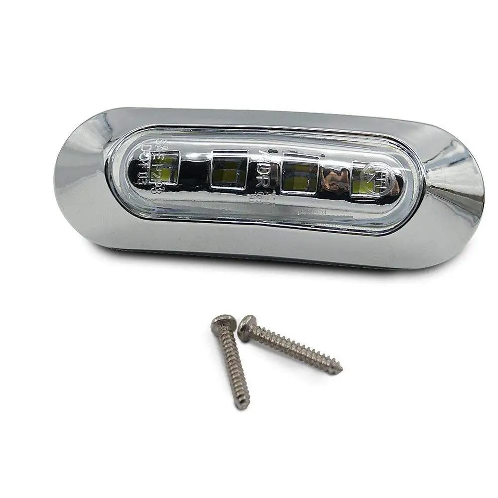 10PCS Amber 12-24V Car Side Mark Lamp for Lorry Truck Bus Trailer Warning Clearance Light Universal 4LED Truck Turn Signal Light