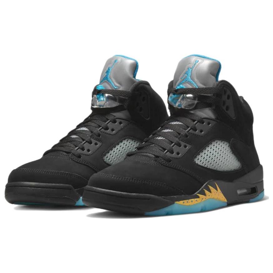 Air Jordan 5 Retro Aqua Men Sneakers Black Aquatone Taxi DD0587-047