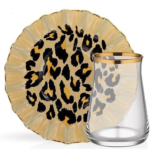 

Леопардовый волнистый чайный набор из 6 шт.