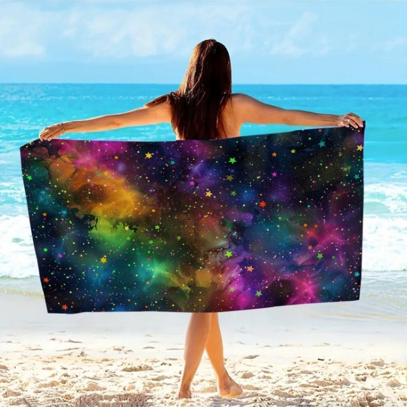 

1pc for galaxy Beach Towel - Celestial Starry Night Sky Design, Soft Microfiber,Oversized for Swimming, Travel, Camping - Unisex W40*H60(CM)