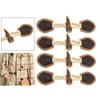 Leather Horn Toggle Button, Duffle Coat Jacket Fasteners Toggle with Leather Patch Duffle Coat Fastener Craft Connector