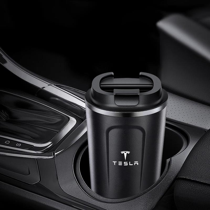 380ML Kaffeetasse Auto Vakuumbecher 304 Edelstahl Thermoskanne für Tesla Model 3 Model S Model X Model Y Cybertruck Roadster SpaceX
