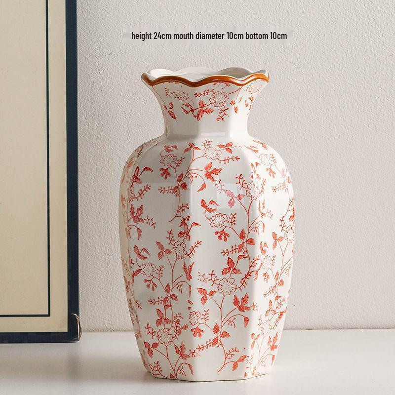 Chinese Blue & White Porcelain Retro Vase for Home Decor and Fresh Flower Arrangements