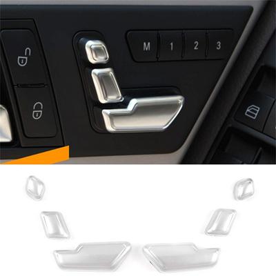 Chrome Door Seat Adjust Button Cover For Mercedes-Benz