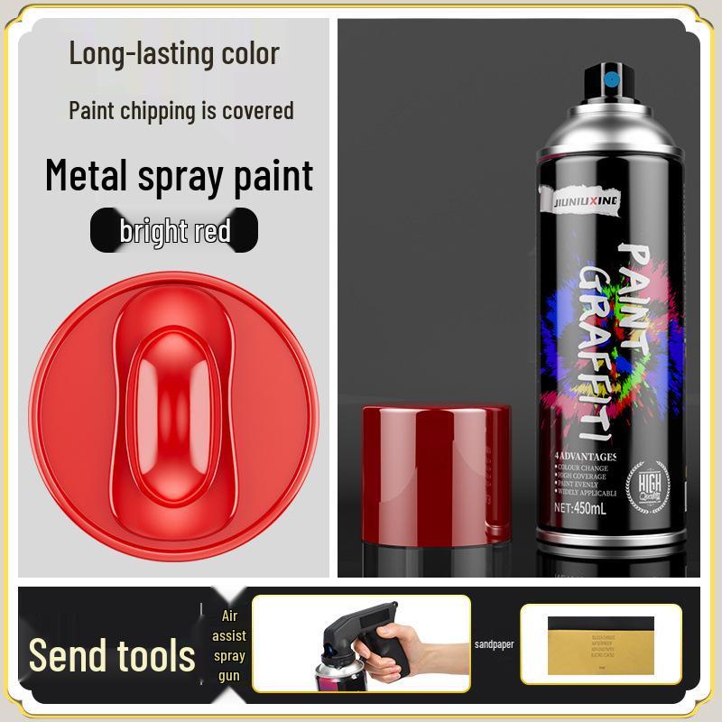Rustproof Metallic Hand-Spray Paint: Anti-Corrosion, High-Temperature, Waterproof, White Refinishing for Rust Removal